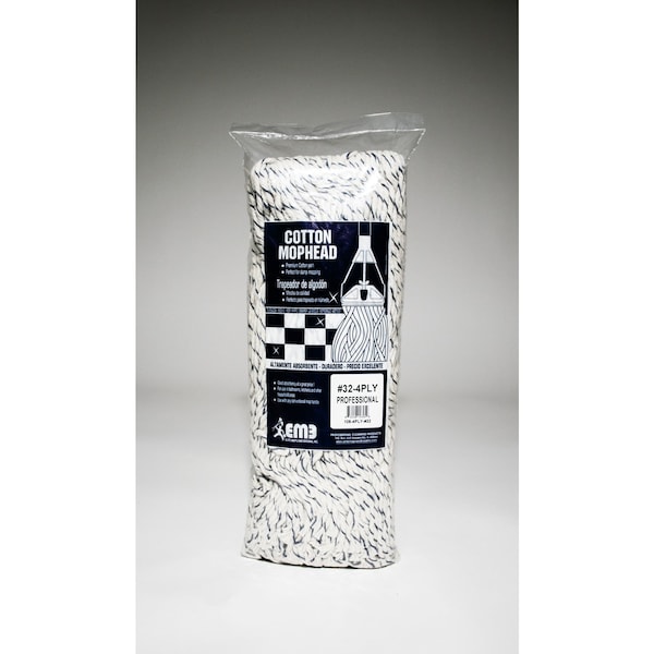 Elite Mops & Brooms Elite Mops and Brooms No 32 Cut End Cotton Mop Refill 1 pk 106-4PLY-#32 - main